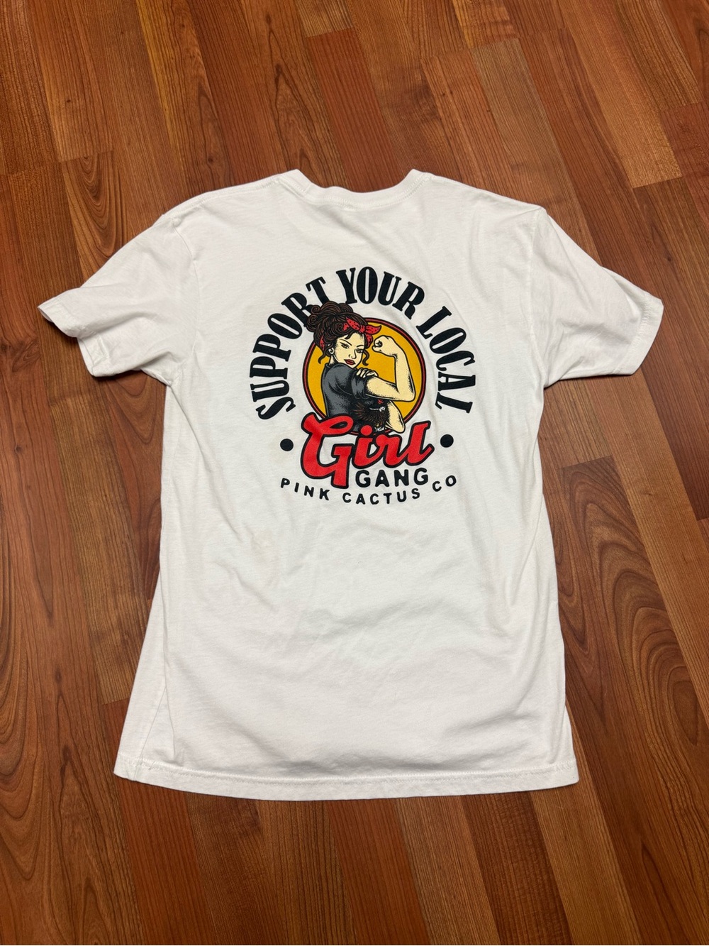 "Support Your Local Girl Gang" White Graphic Tee